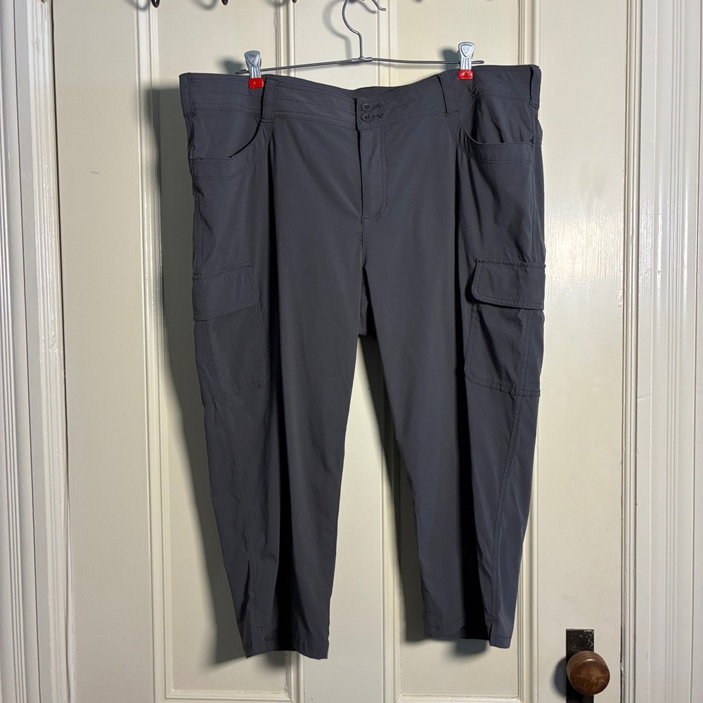 Eddie Bauer Capri Hiking Pants 18W Grey outdoor adventure cabincore